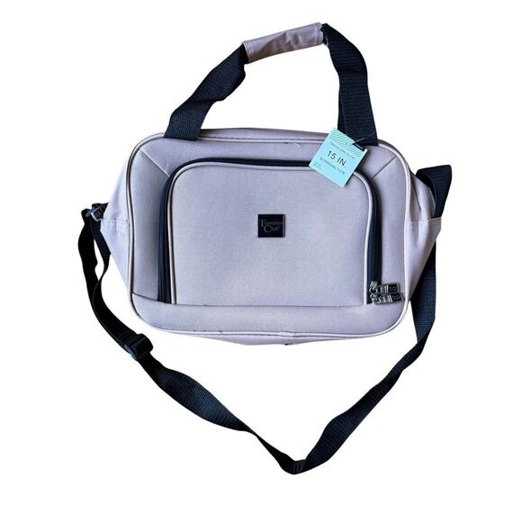 Travelers Club 15 inch Carry On Boarding Tote Luggage Pink Mauve NWT - Picture 2 of 8